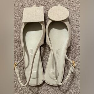 Jacquemus Cream Women's Flats with Unique Design